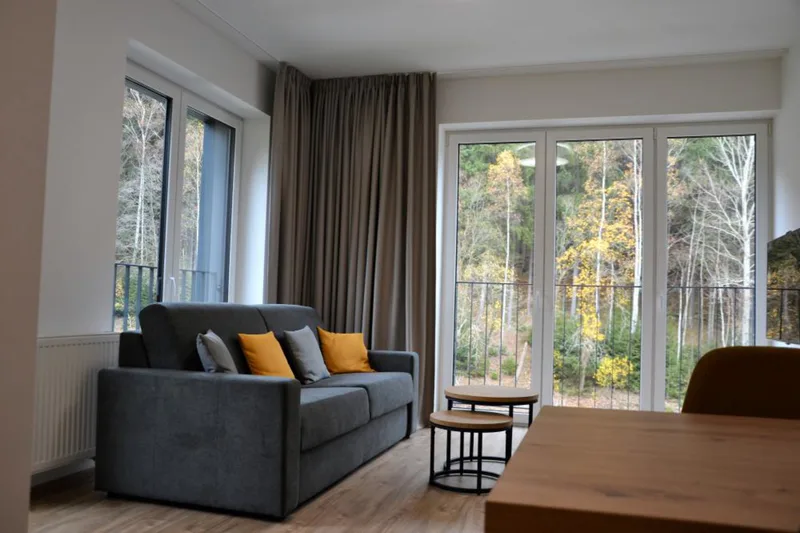 Moderní krkonošské apartmány uprostřed lesů